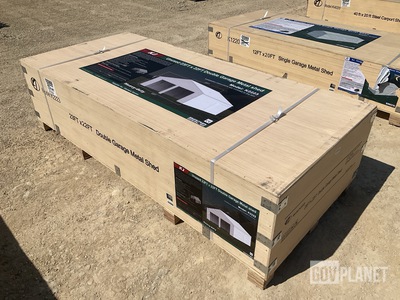 KJ K2223 Double Garage Metal Shed - Unused