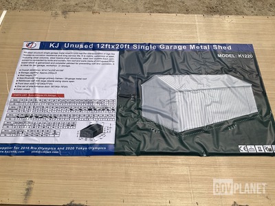 KJ K1220 Single Garage Metal Shed - Unused