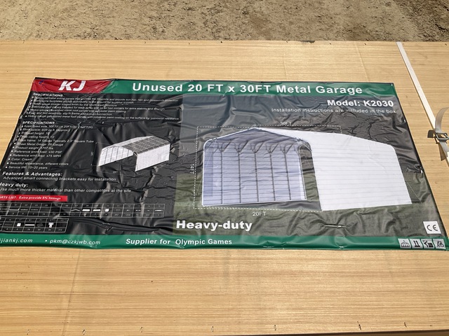 KJ K2030 Metal Garage - Unused