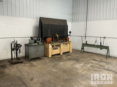 Quantity of (4) DCM MPI 3062 Magnetic Particle Inspection System. Valve Grinder. Crankshaft Measuring Bench. Frame Drill.