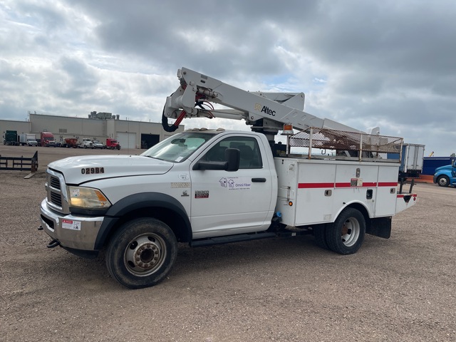 2012 Altec AT37-G 37 ft on 2012 Ram 5500 4x4 Cable Placer Bucket Truck