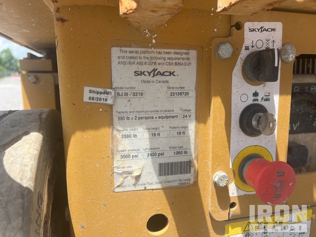 ELEVADOR TIJERA 2018 SKYJACK SJIII3219