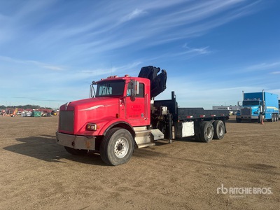 1992 Hiab 160 6000 kg Knuckle Boom on 1992 Kenworth T400 6x4 Tilt Deck Crane Truck