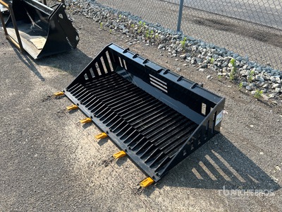 2025 GIYI GY-RB66C 66 in Rock Skid Steer Bucket (Unused)