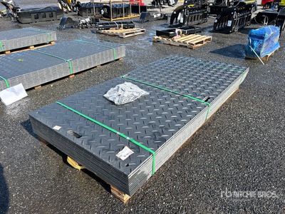 Quantity of (12) 2025 SKLP SK-LJB12 4 ft x 8 ft (0.5 in Thick) Steel Plates (Unused)