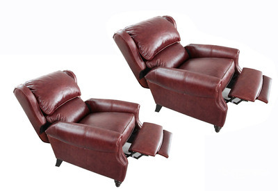 Quantity of (2) New Barcalounger Leather Power Electric Recliner Chair (Unused)