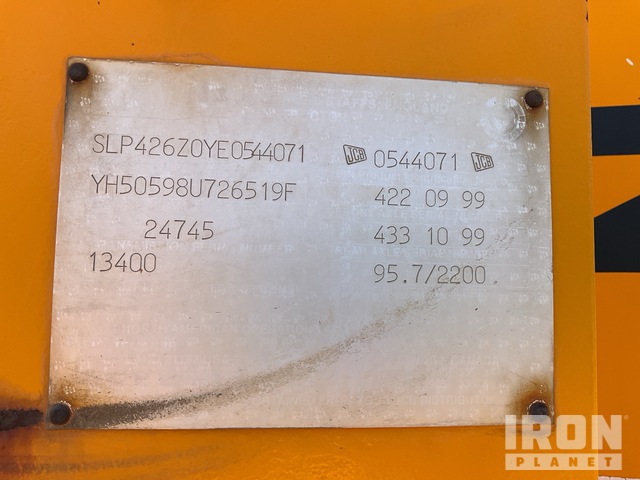 CARGADOR FRONTAL 1999 JCB 426B