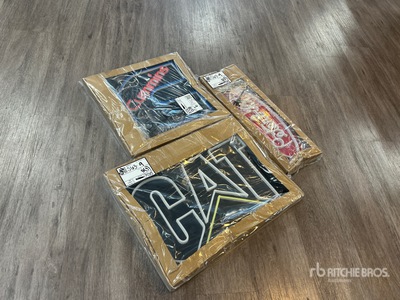Quantity of (3) Caterpillar, Cummins, Peterbilt Neon Signs (Unused)