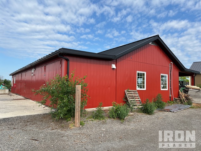 65 ft x 35 ft Red Workshop Building in Spencerville, Ontario, Canada ...