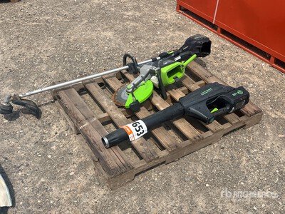Greenworks Cordless String Trimmer, Leaf Blower, Quick Cut Saw