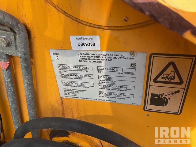 RETROEXCAVADORA 2016 JCB 3CX