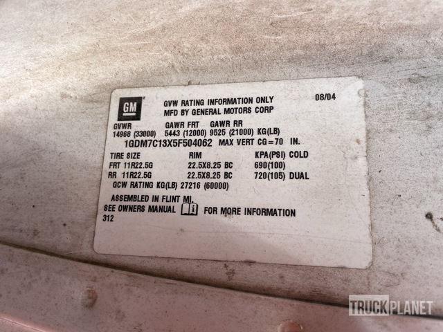 CAMIóN CHASIS 2005 GMC 7500