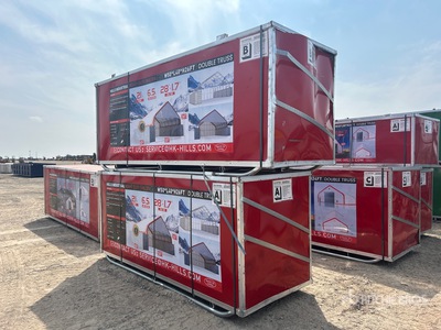 Quantity of (2) 2025 HIlls Industrial 504026 50 ft x 40 ft x 26 ft Container Shelter (Unused)