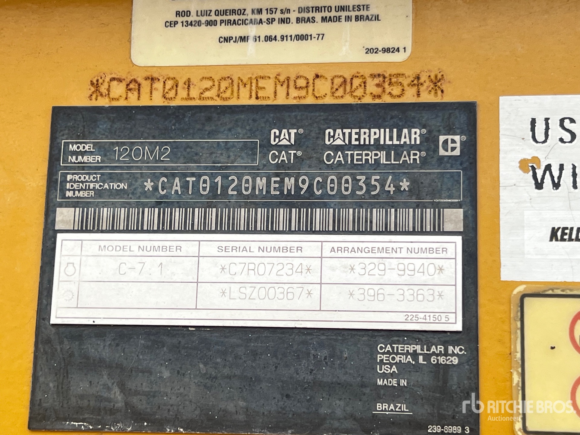 2019 Cat 120M VHP Plus Motor Grader
