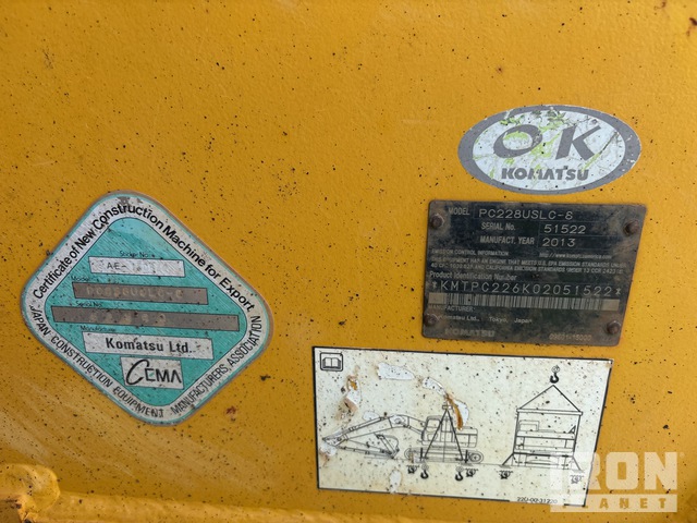 EXCAVADORA 2013 KOMATSU PC228USLC8