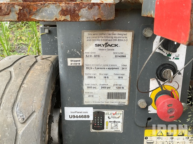 ELEVADOR TIJERA 2019 SKYJACK SJIII3219