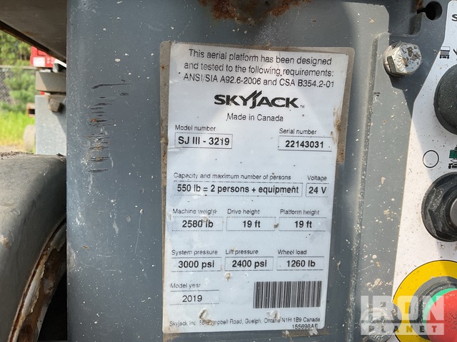 ELEVADOR TIJERA 2019 SKYJACK SJIII3219