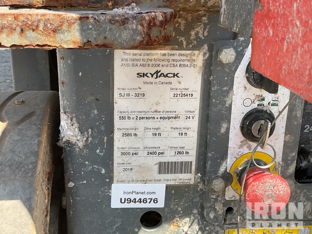 ELEVADOR TIJERA 2018 SKYJACK SJIII3219