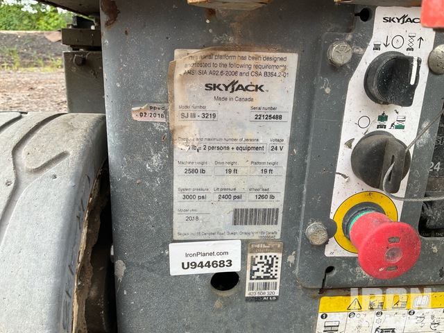 ELEVADOR TIJERA 2018 SKYJACK SJIII3219