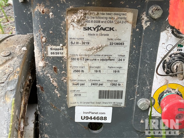 ELEVADOR TIJERA 2018 SKYJACK SJIII3219