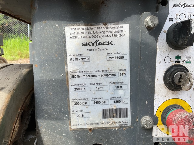 ELEVADOR TIJERA 2018 SKYJACK SJIII3219