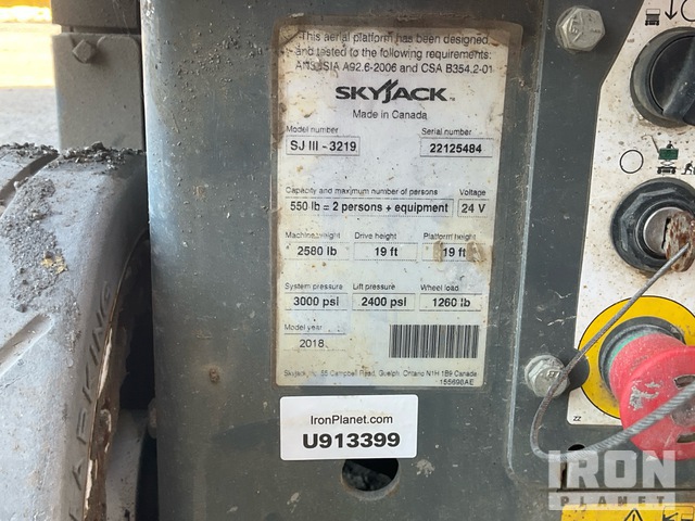 ELEVADOR TIJERA 2018 SKYJACK SJIII3219