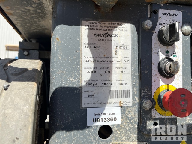 ELEVADOR TIJERA 2018 SKYJACK SJIII3219