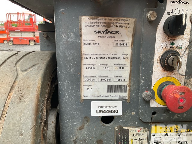 ELEVADOR TIJERA 2018 SKYJACK SJIII3219