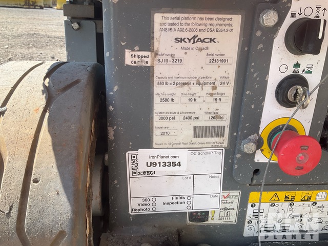 ELEVADOR TIJERA 2018 SKYJACK SJIII3219