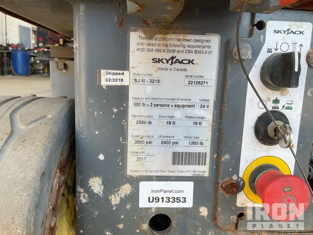 ELEVADOR TIJERA 2018 SKYJACK SJIII3219