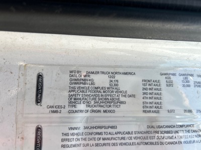 2024 Freightliner Cascadia 126 6x4 T/A Sleeper Truck Tractor