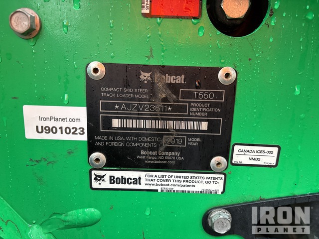 MINI CARGADOR SOBRE ORUGAS 2019 BOBCAT T550