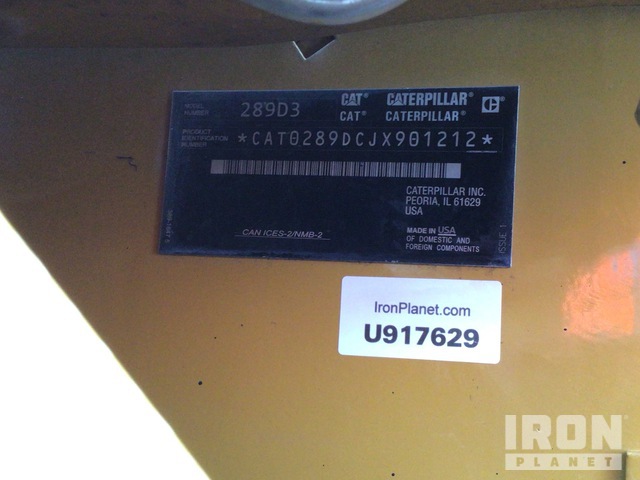 MINI CARGADOR SOBRE ORUGAS 2020 CATERPILLAR 289D3