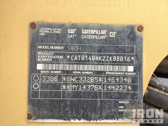 MOTOCONFORMADORA CATERPILLAR 140H 2003