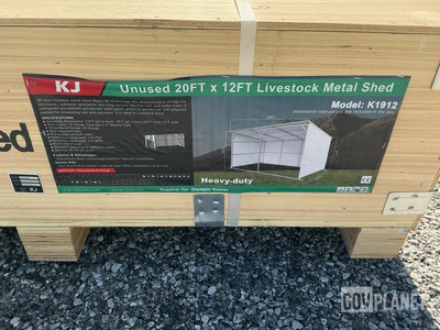KJ K1912 Livestock Metal Shed - Unused