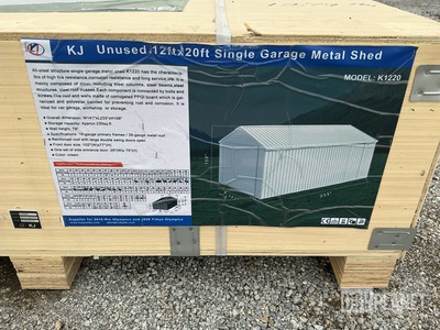KJ K1220 Single Garage Metal Shed - Unused