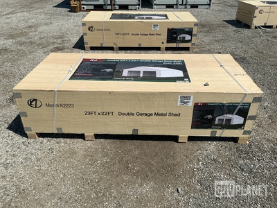KJ K2223 Double Garage Metal Shed - Unused