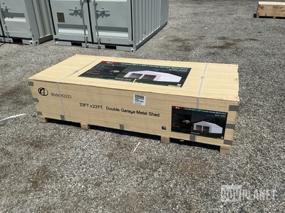 KJ K2223 Double Garage Metal Shed - Unused