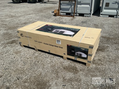 KJ K2223 Double Garage Metal Shed - Unused