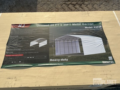 KJ K2030 Metal Garage - Unused