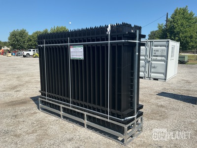 (24) Pieces of KJ Powder Coated Steel Fence w/(25) Post Connectors - Unused