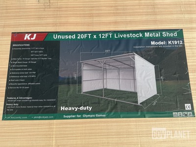 KJ K1912 Livestock Metal Shed - Unused