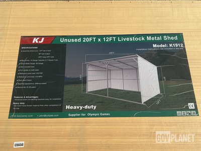 KJ K1912 Livestock Metal Shed - Unused