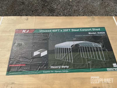 KJ K4020 Steel Carport Shed - Unused