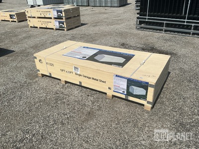 KJ K1220 Single Garage Metal Shed - Unused