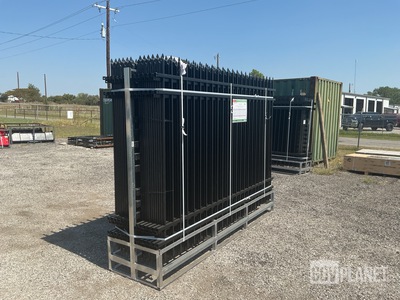 (24) Pieces of KJ Powder Coated Steel Fence w/(25) Post Connectors - Unused