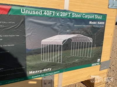 KJ K4020 Steel Carport Shed - Unused