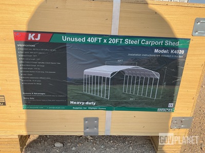 KJ K4020 Steel Carport Shed - Unused