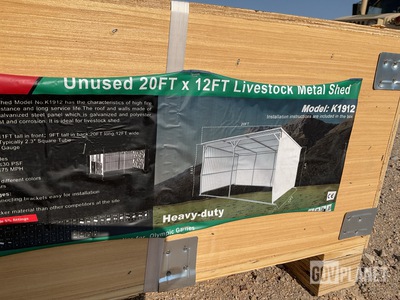 KJ K1912 Livestock Metal Shed - Unused