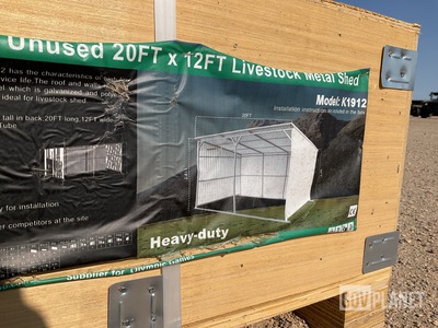 KJ K1912 Livestock Metal Shed - Unused